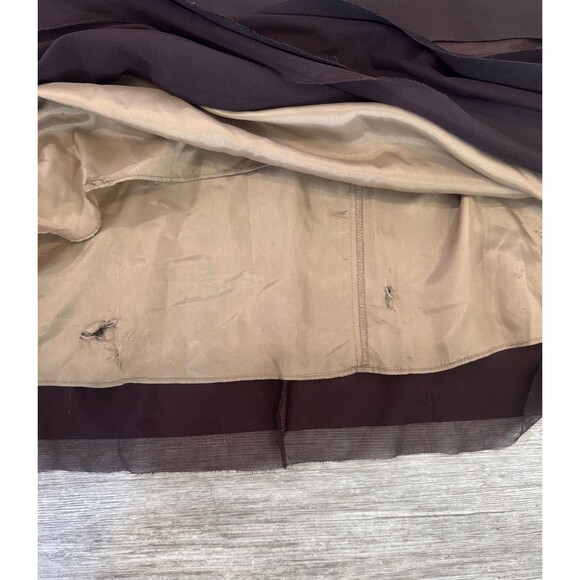 JS Collections Brown Lace Satin Gown Size 4 Sleeveless Formal Evening Dress - Picture 13 of 13